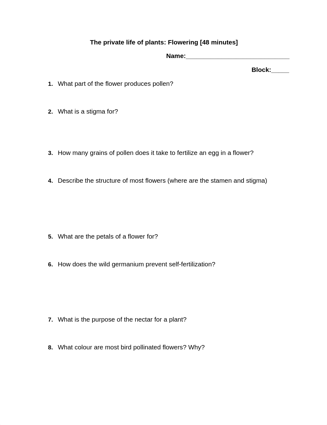 The private life of plants flowering worksheet_dol2oym3gfh_page1