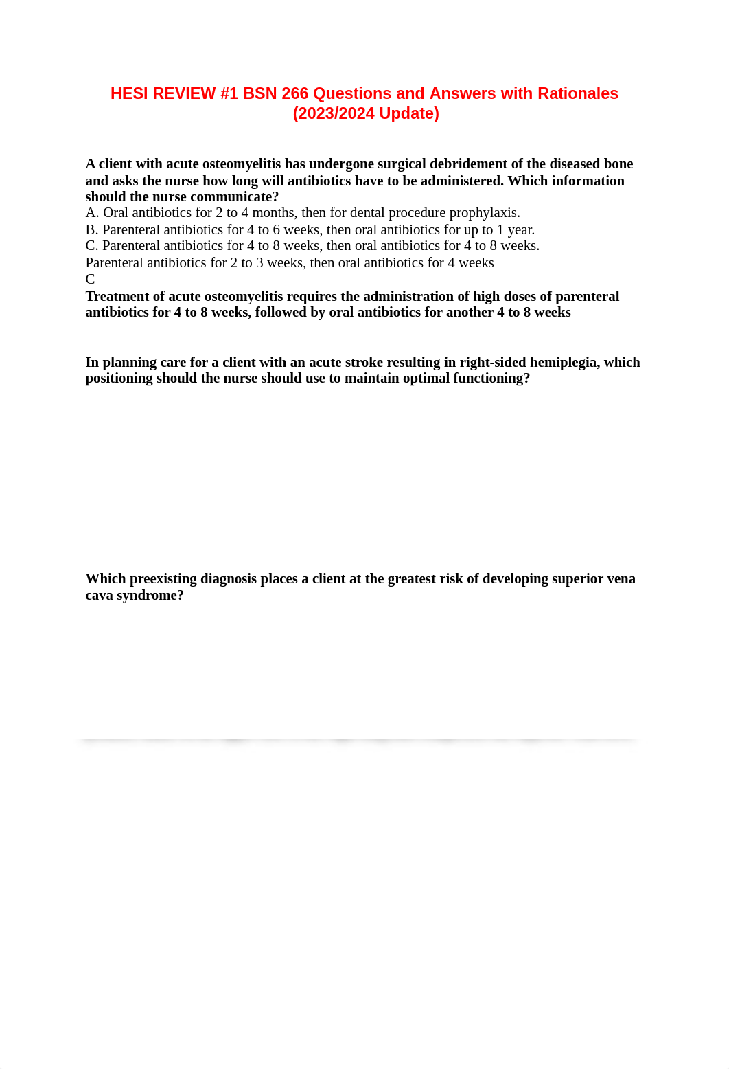 HESI REVIEW #1 BSN 266 Questions and Answers with Rationales (2024 Update).pdf_dol3ess71xb_page1