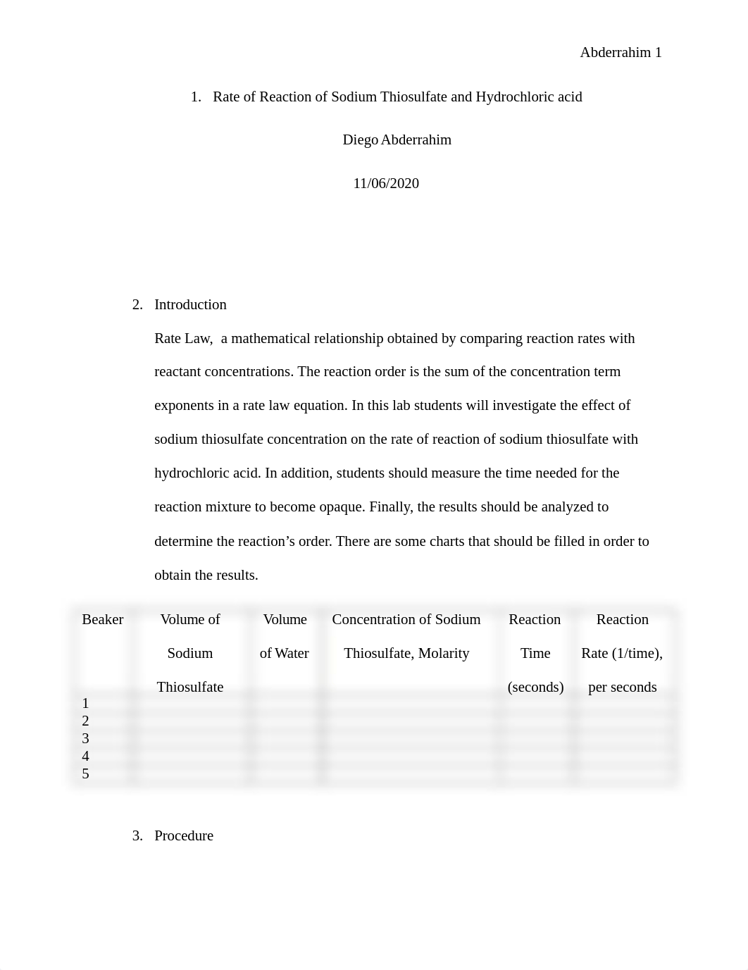 Rate of Reaction of Sodium Thiosulfate and Hydrochloric acid -Chemistry Lab 5.docx_dol5xg0qp6y_page1