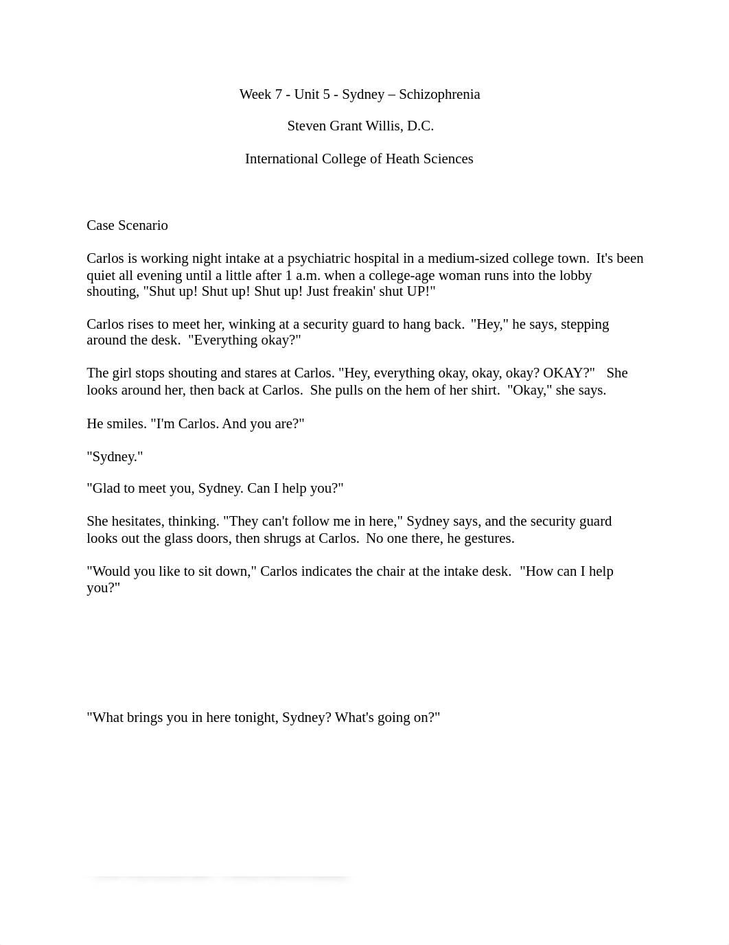 Week 7 - Unit 5 - Sydney - Schizophrenia.docx_dolbh9zq7g0_page1