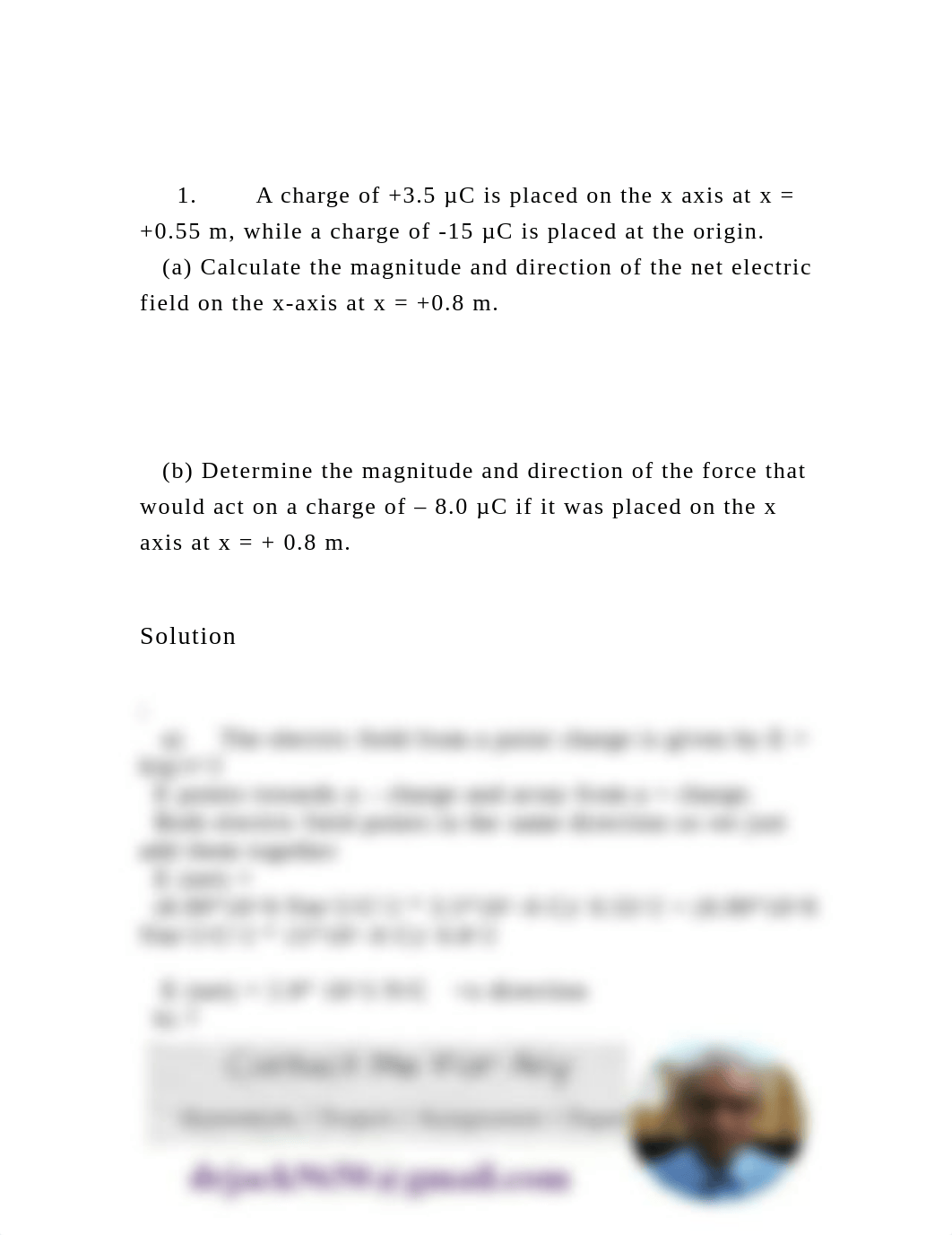 1.        A charge of +3.5 µC is placed on the x axis at x.docx_doleqe7oa2c_page2