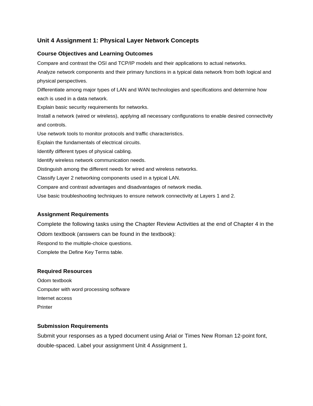 Unit 4 Assignment 1 Physical Layer Network Concepts_dolskjh37io_page1