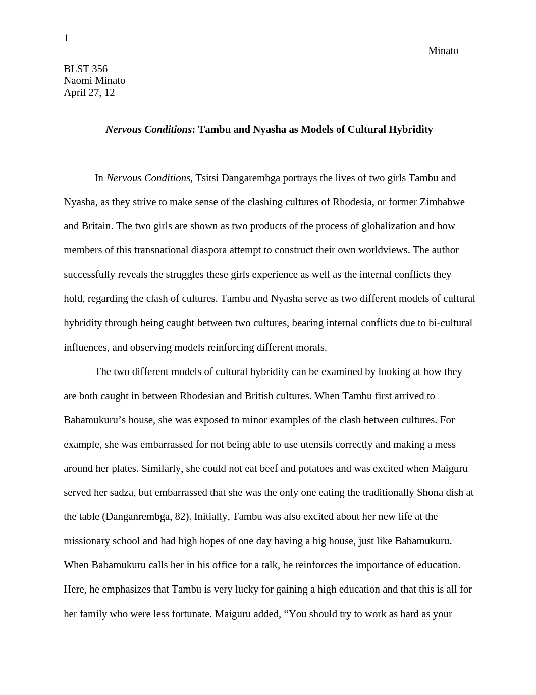 Tambu and Nyasha as Models of Cultural Hybridity Paper_dolv96qh0es_page1