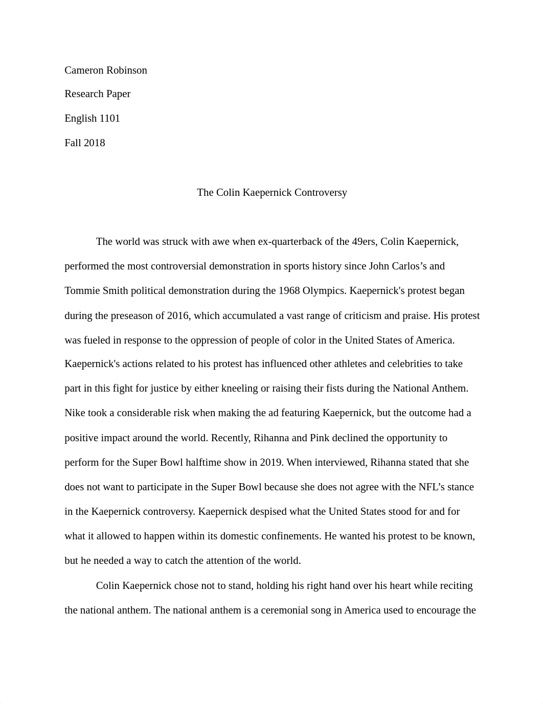 Kaepernick Research Paper.docx_dom89npvmsn_page1