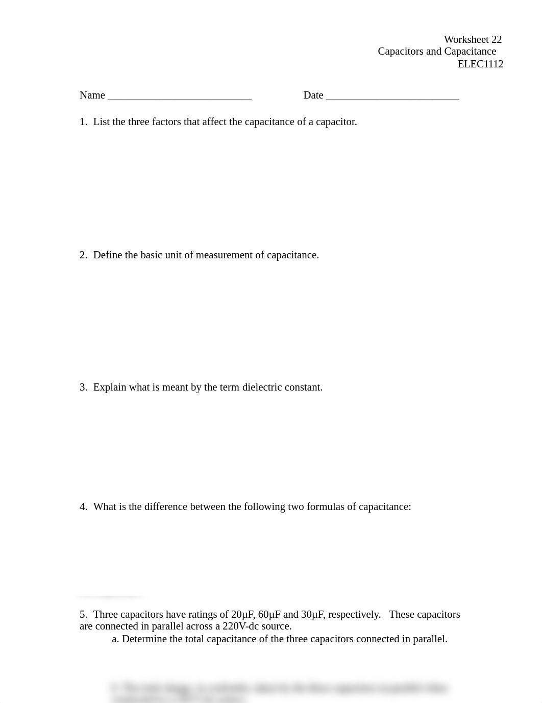 ELEC1112_Worksheet 22 - Capacitors and Capactiance (1).docx_domdrnvyym5_page1