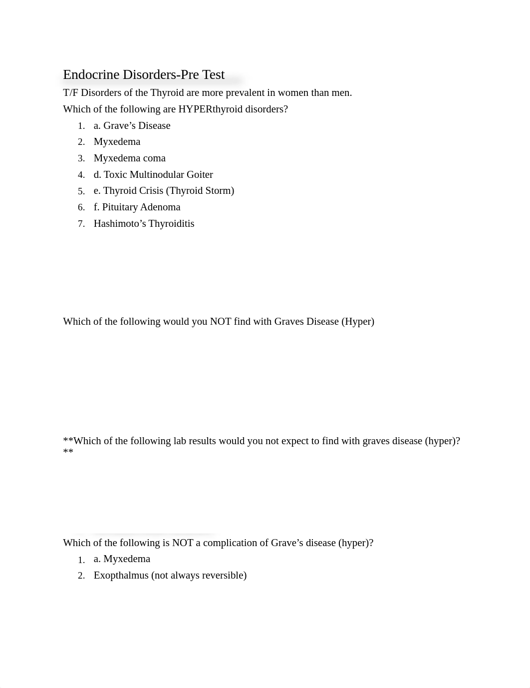 Endocrine Disorders Pre-Exam - Exam Material_domfteybef5_page1