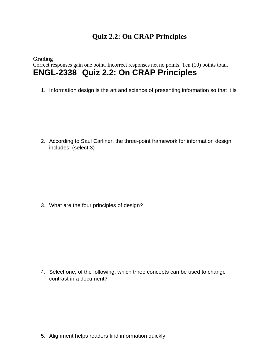 2338 Technical Writing Quiz 2.2 On CRAP Principles.docx_domr67y81lx_page1