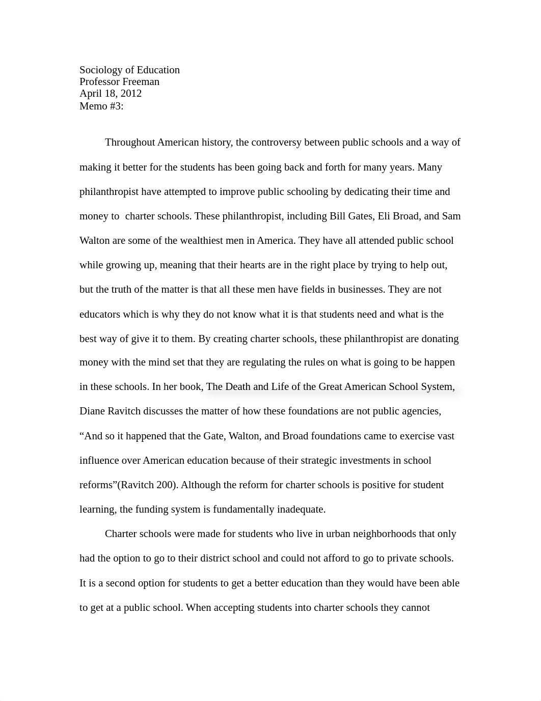 Sociology of Education Class Memo Essay_domu4dh3l4l_page1