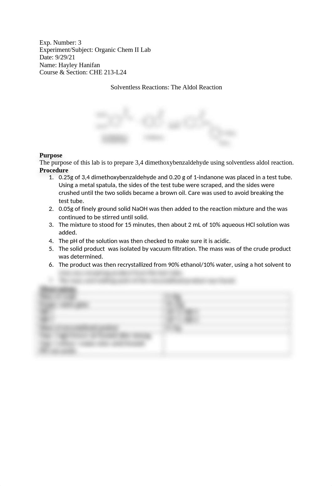 The Aldol Reaction lab report.docx_don7gx4q48g_page1