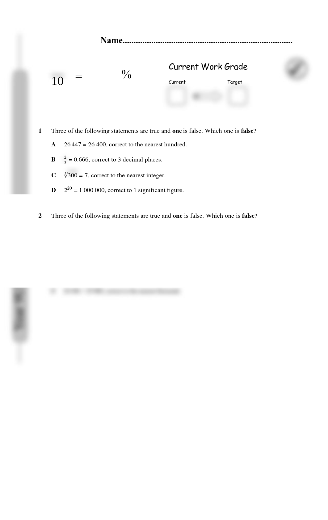 Yousef Salman Poor - Year 9U Multiple Choice Task (3).pdf_donemv5mt4h_page1