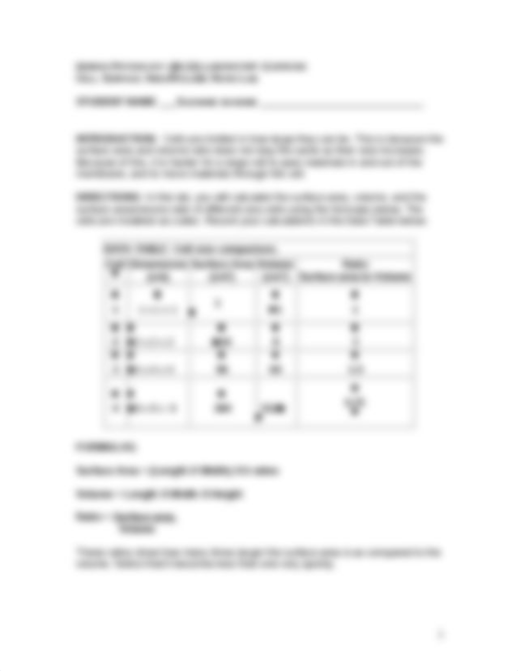 Cell Surface-Volume Ratio Lab-2 Suzznae Bassine.doc_donuln02xot_page1