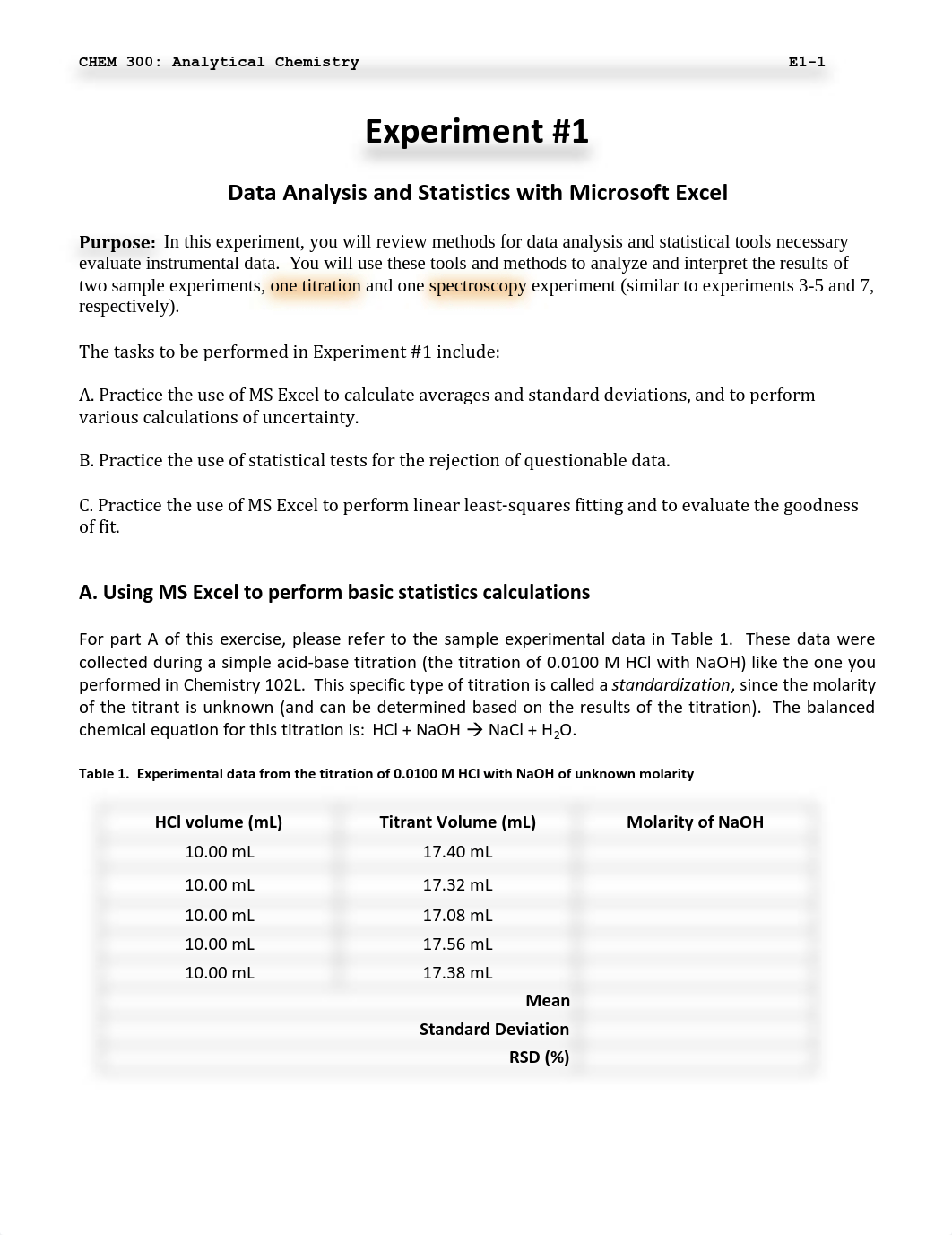 Experiment 1 - Data Analysis and Statistics with MS Excel_doogvg9aavq_page1