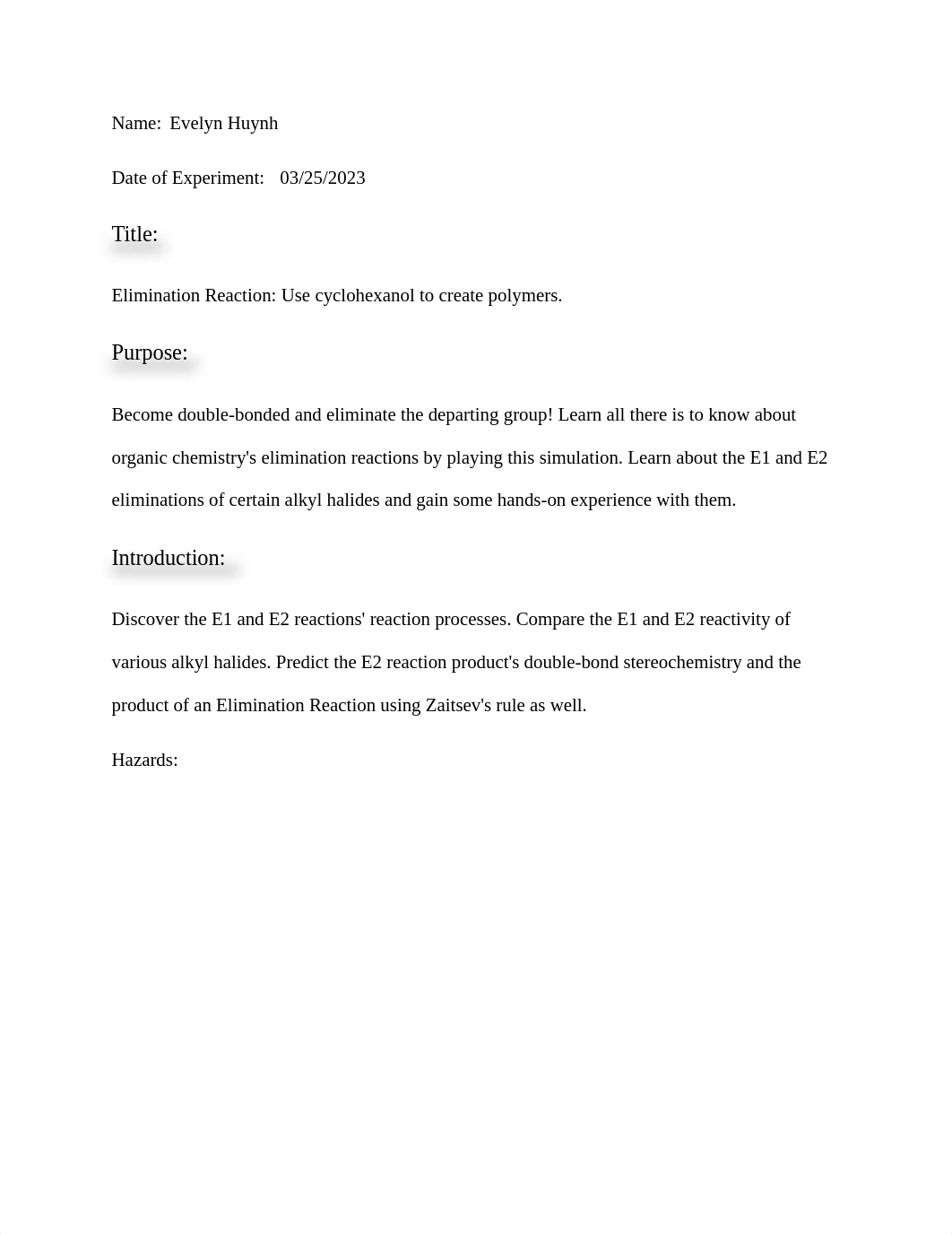 Lab 9 Elimination Reaction Use cyclohexanol to create polymers.pdf_dooic9qxk25_page1