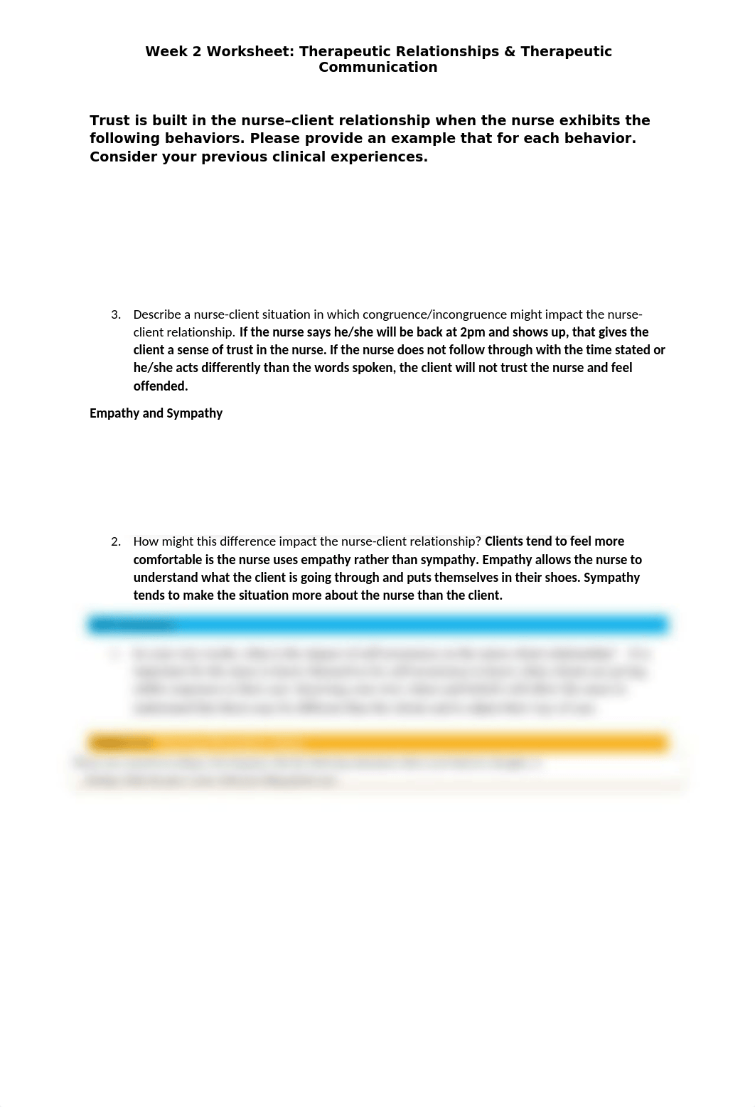 Week 2 Worksheet Therapeutic Relationships and Communication.docx_dookscbz87m_page1