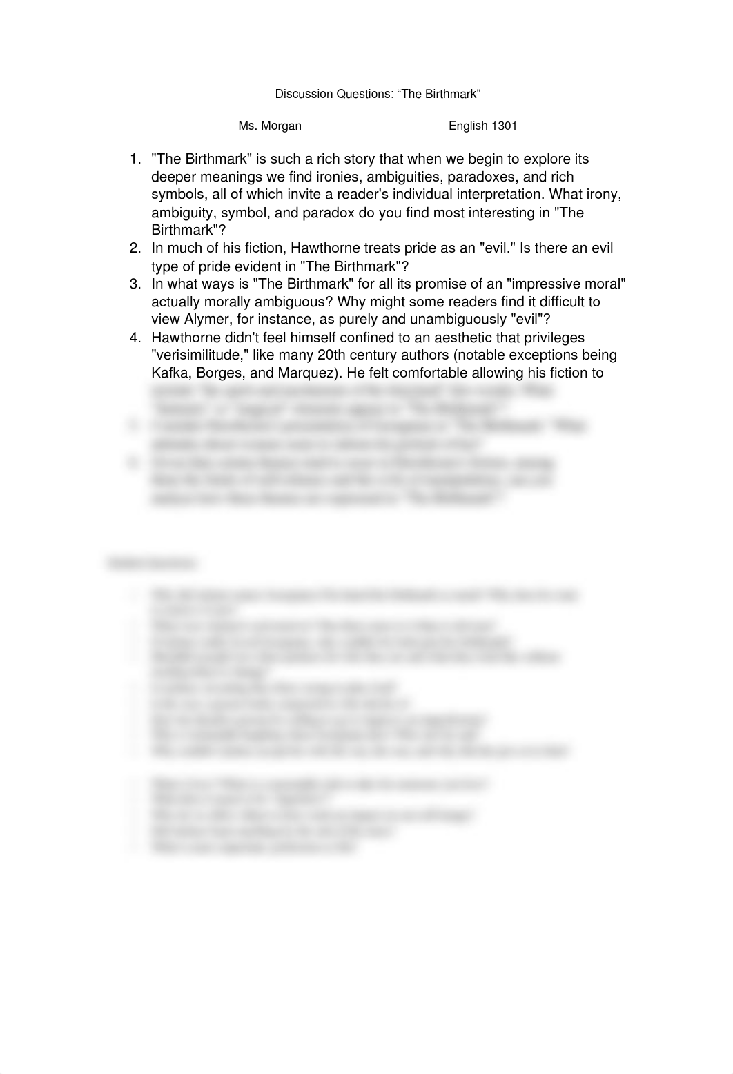 Discussion Questions birthmark_dooljkev1do_page1