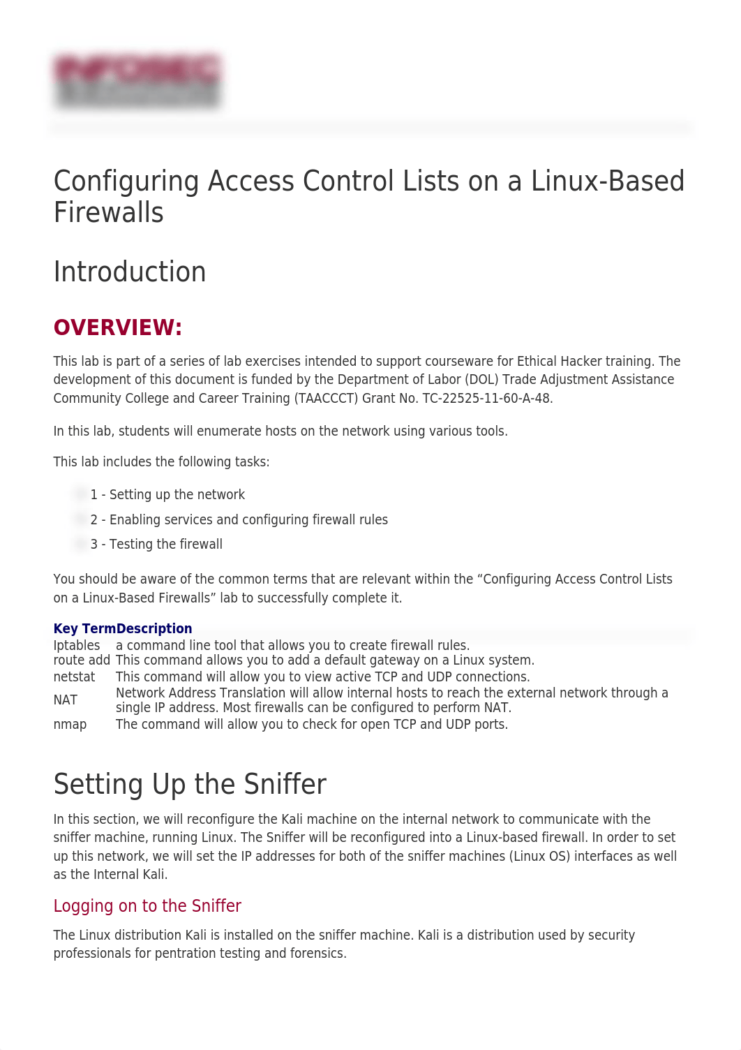 Infosec Learning - Configuring Access Control Lists on a Linux-Based Firewalls - 2017-08-04.pdf_dop9d9nqd2l_page1