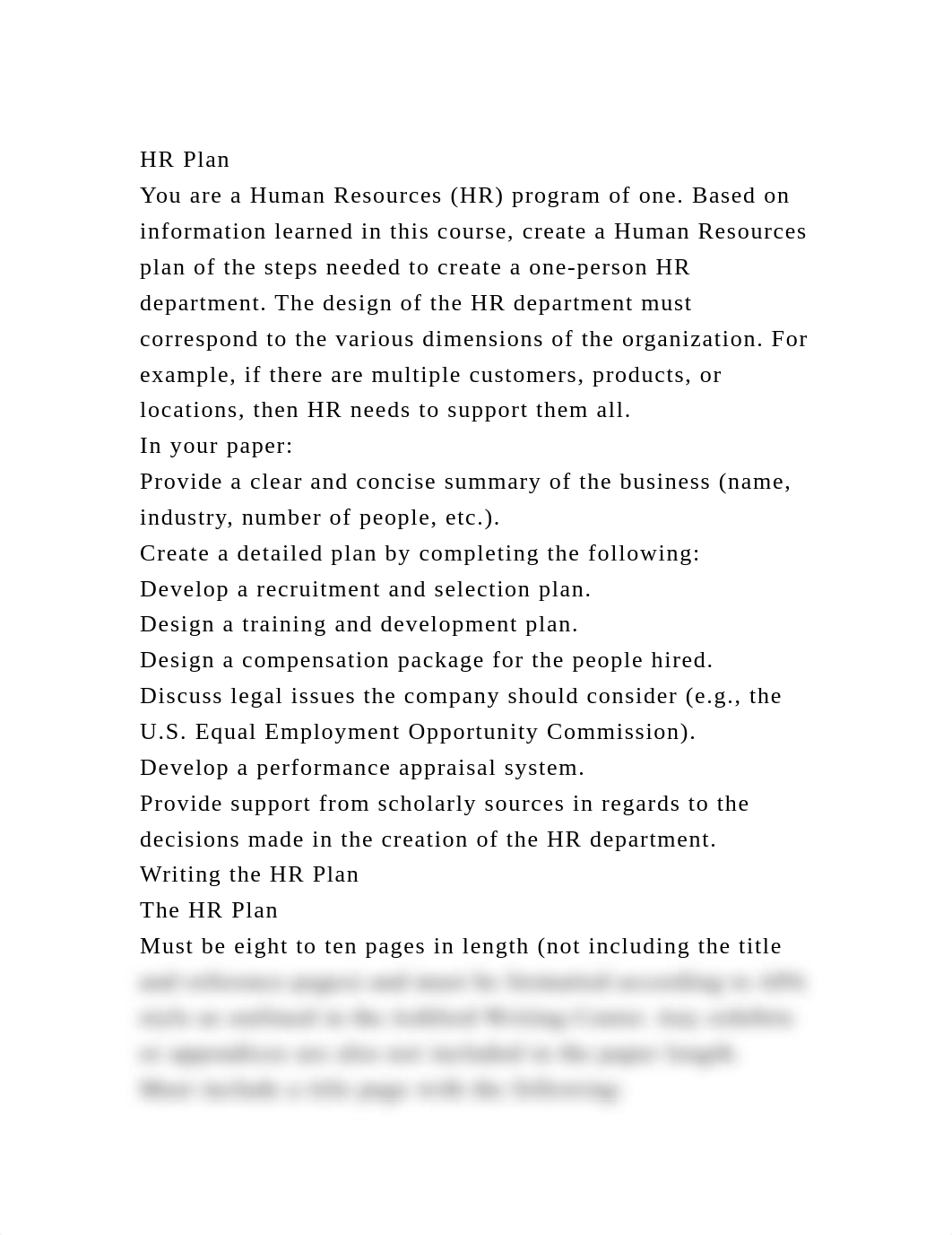 HR PlanYou are a Human Resources (HR) program of one. Based on inf.docx_dopozhqugdf_page2