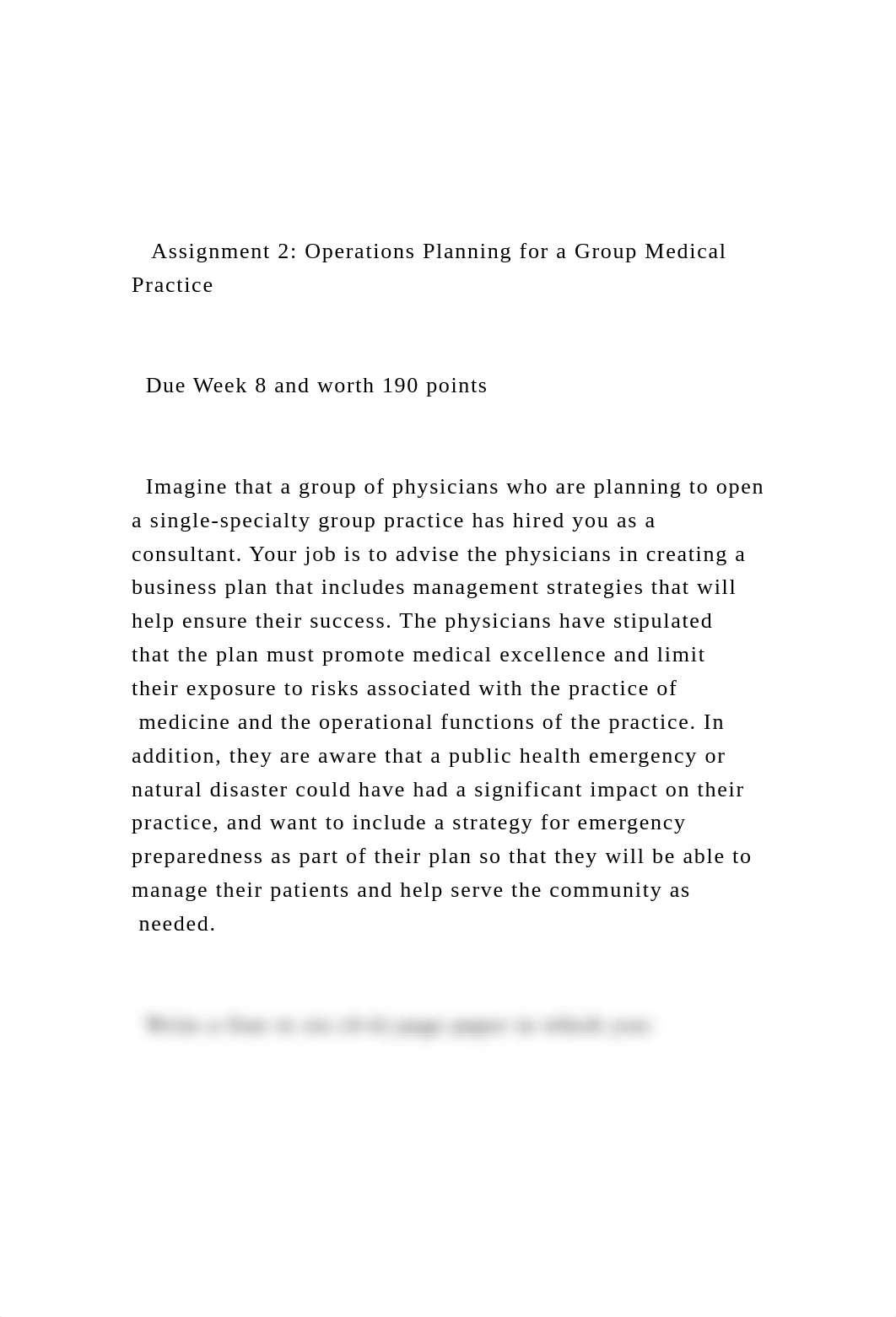 Assignment 2 Operations Planning for a Group Medical Practi.docx_dops6wurjz1_page2