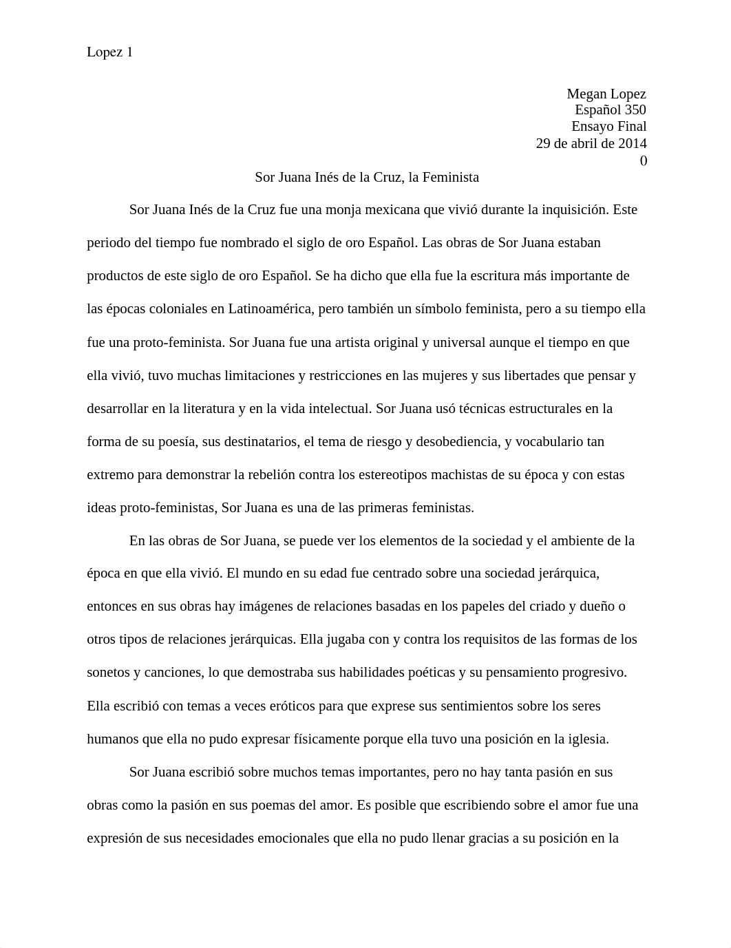 Essay on Sor Juana Inéz de la Cruz as a proto-feminist_dopz10yjxy9_page1