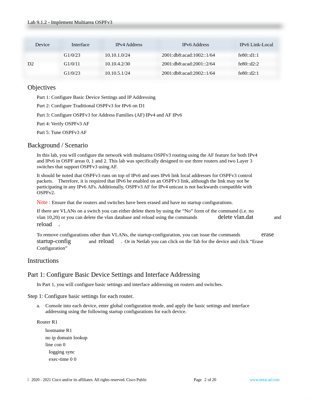 9.1.2 Lab COMPLETED - Implement Multiarea OSPFv3.docx_doq6uhm9a0a_page2