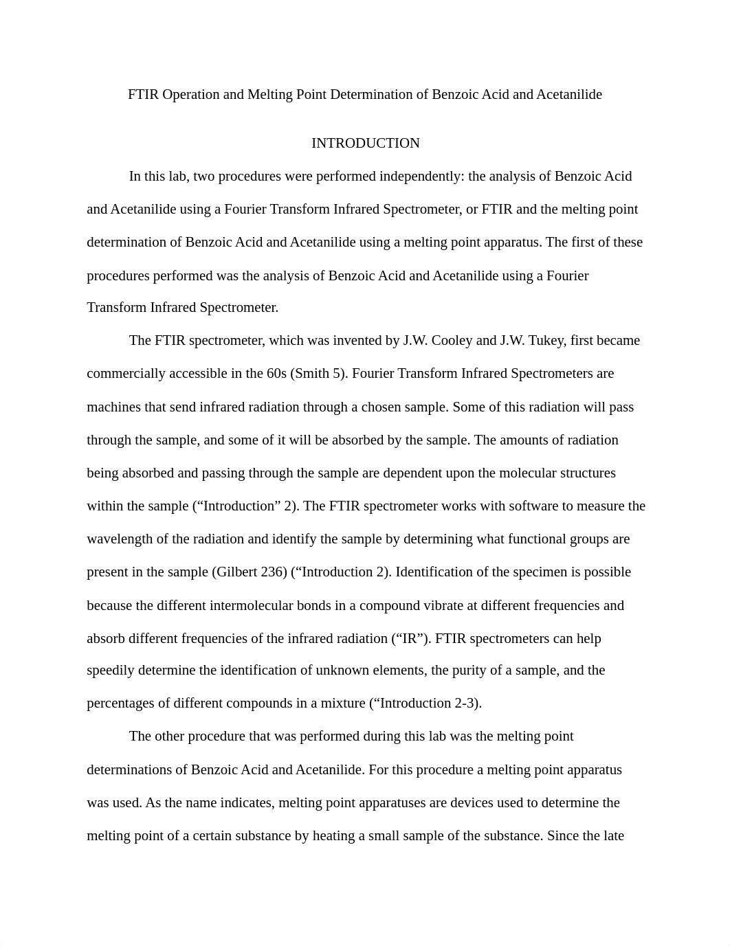 FTIR Operation and Melting Point Determination of Benzoic Acid and Acetanilide.docx_doq9oi3v7eq_page1