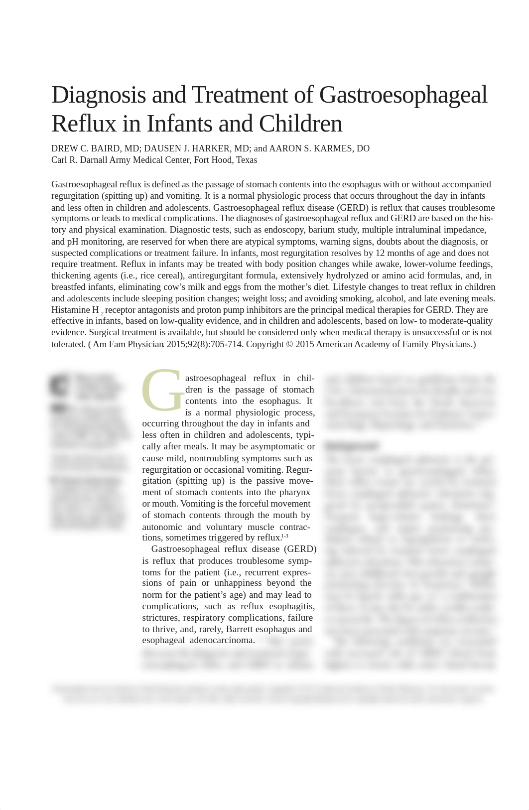 Diagnosis and Treatment of GERD in Infant and Children - AAFP.pdf_dor0k15fz9q_page1