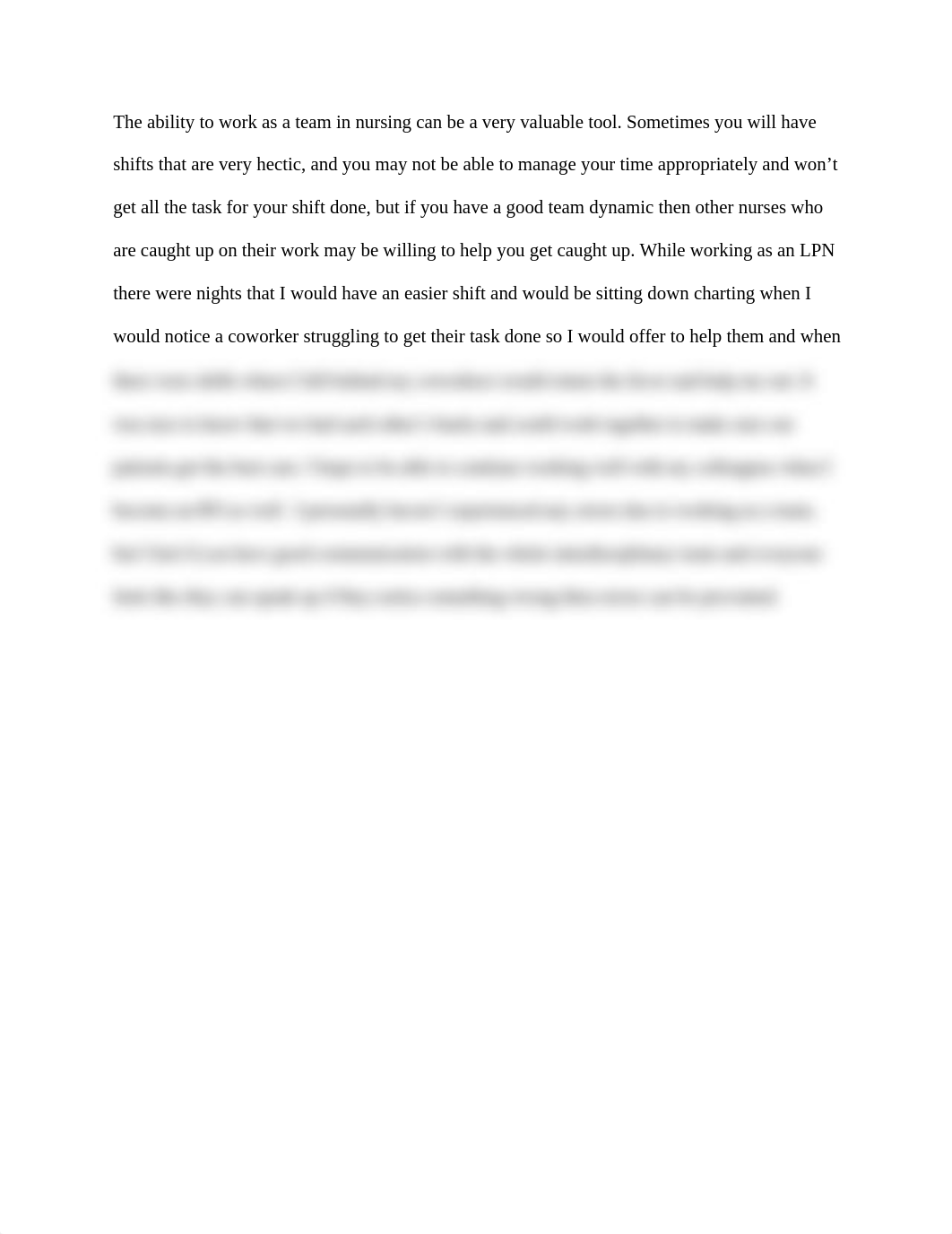 The ability to work as a team in nursing can be a very valuable tool.docx_dorj8mvoxhl_page1