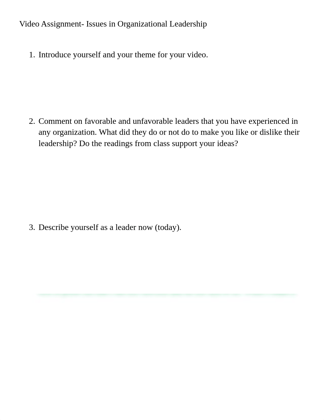 Video Assignment- Issues in Organizational Leadership.docx_dorjm5olg76_page1