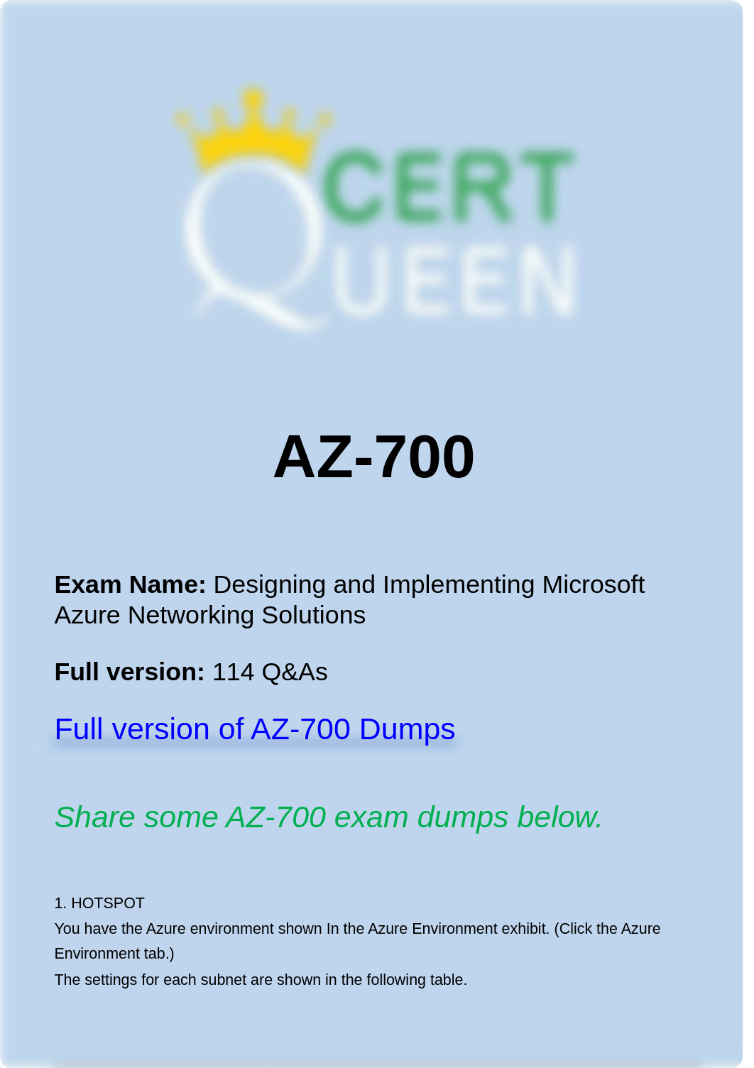 Microsoft AZ-700 Exam Updated Dumps.pdf_dorwgohogzq_page1