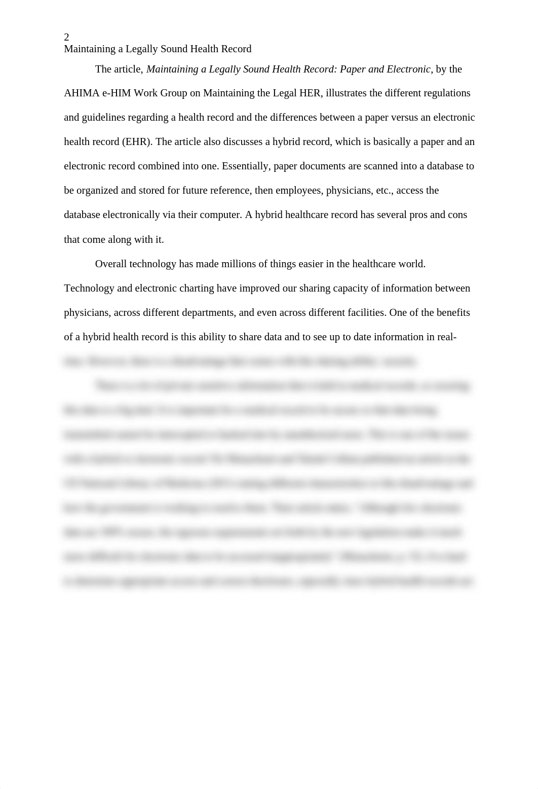 AHIMA_Maintaining a Health Record_Stuebs.docx_dosifypdv8e_page2