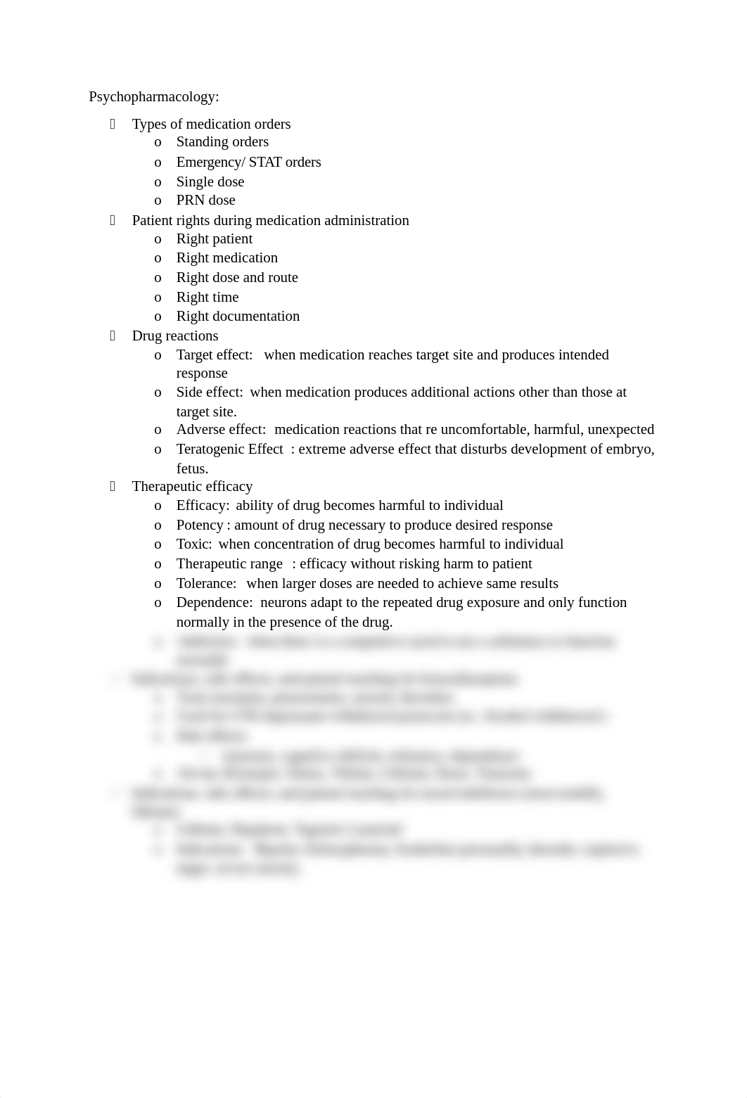 Psychopharmacology study guide .docx_dosss4iqwd7_page1