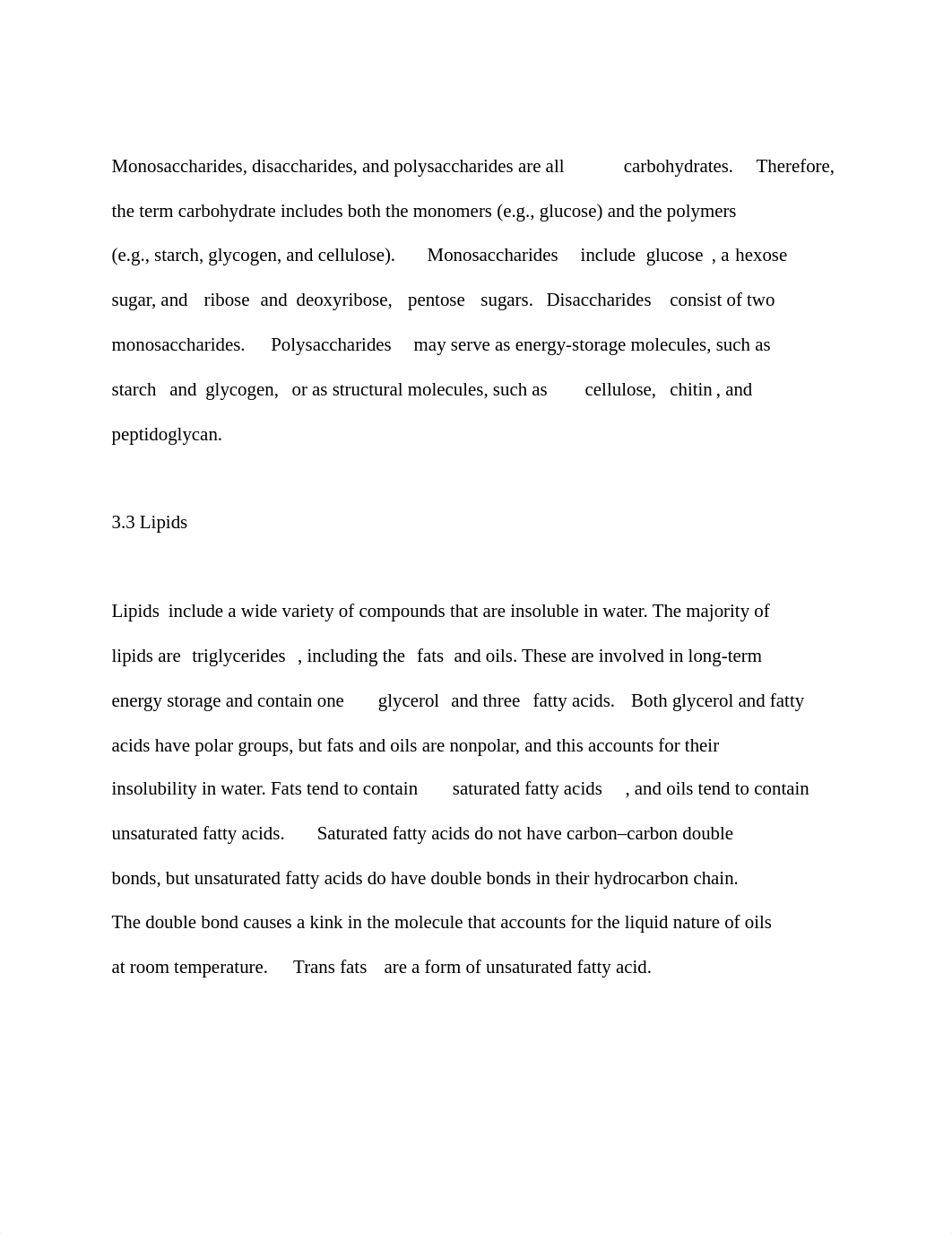 Bio- Chapter 3- The Chemistry of Organic Molecules - Summary, Pre-Test, Critical Thinking Exercise a_dotc5fy9sny_page2