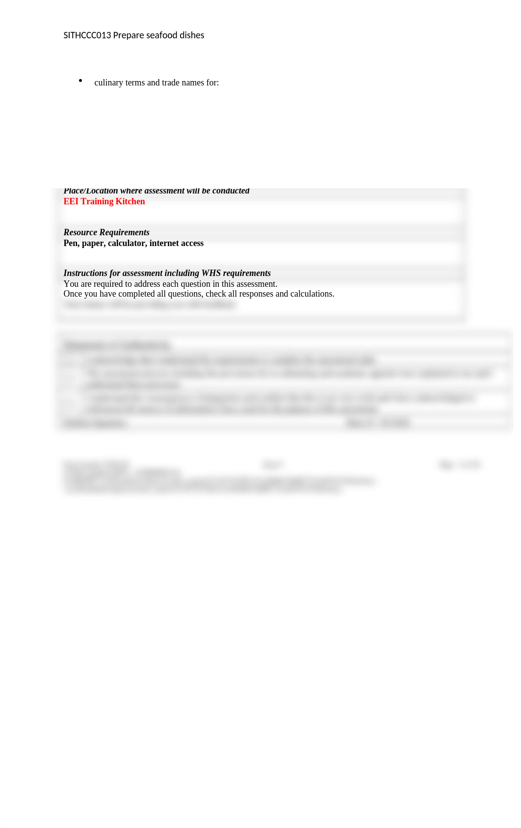 Assessment 2_SITHCCC013 Written Assessment A Prepare Seafood Dishes. EEI V1.docx_dotcduwycdp_page2