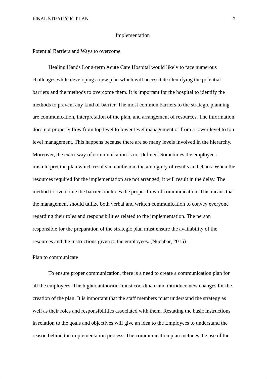 HCS 589 Strategic Plan Implementation, Evaluation, and Control.docx_dotks8ooddk_page2