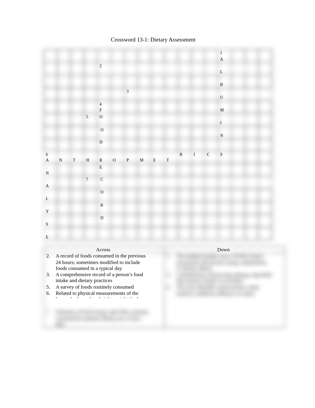 Chapter 13 & 14 Activity Dietary Assessment Crossword.docx_dotpfe1p1m4_page1