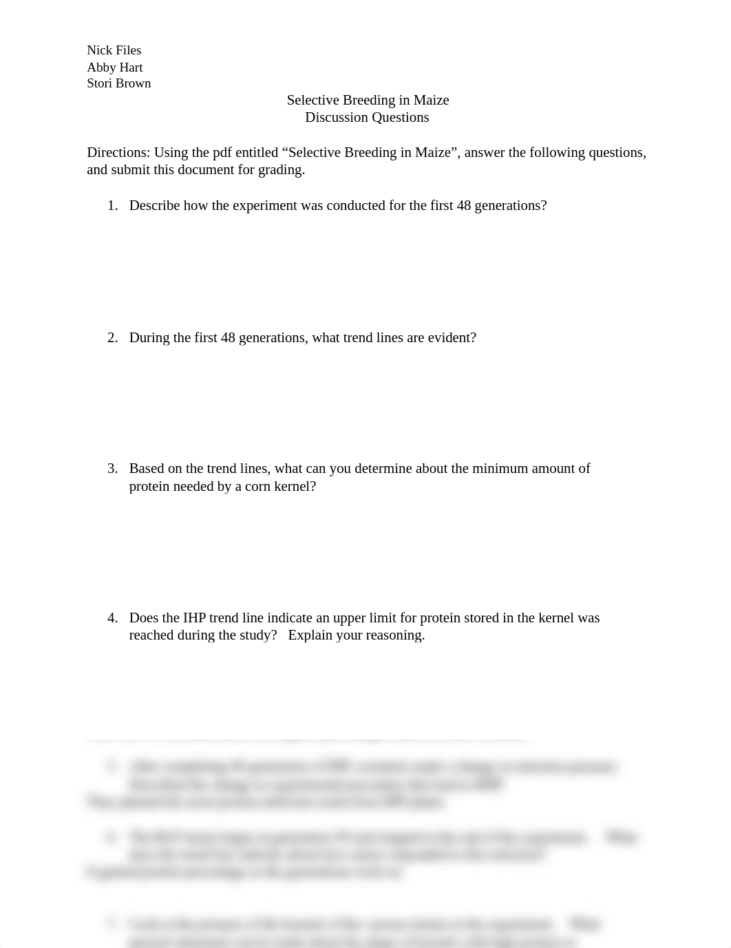 Selective Breeding in Maize Assignment.docx_dotsmg3qe2r_page1