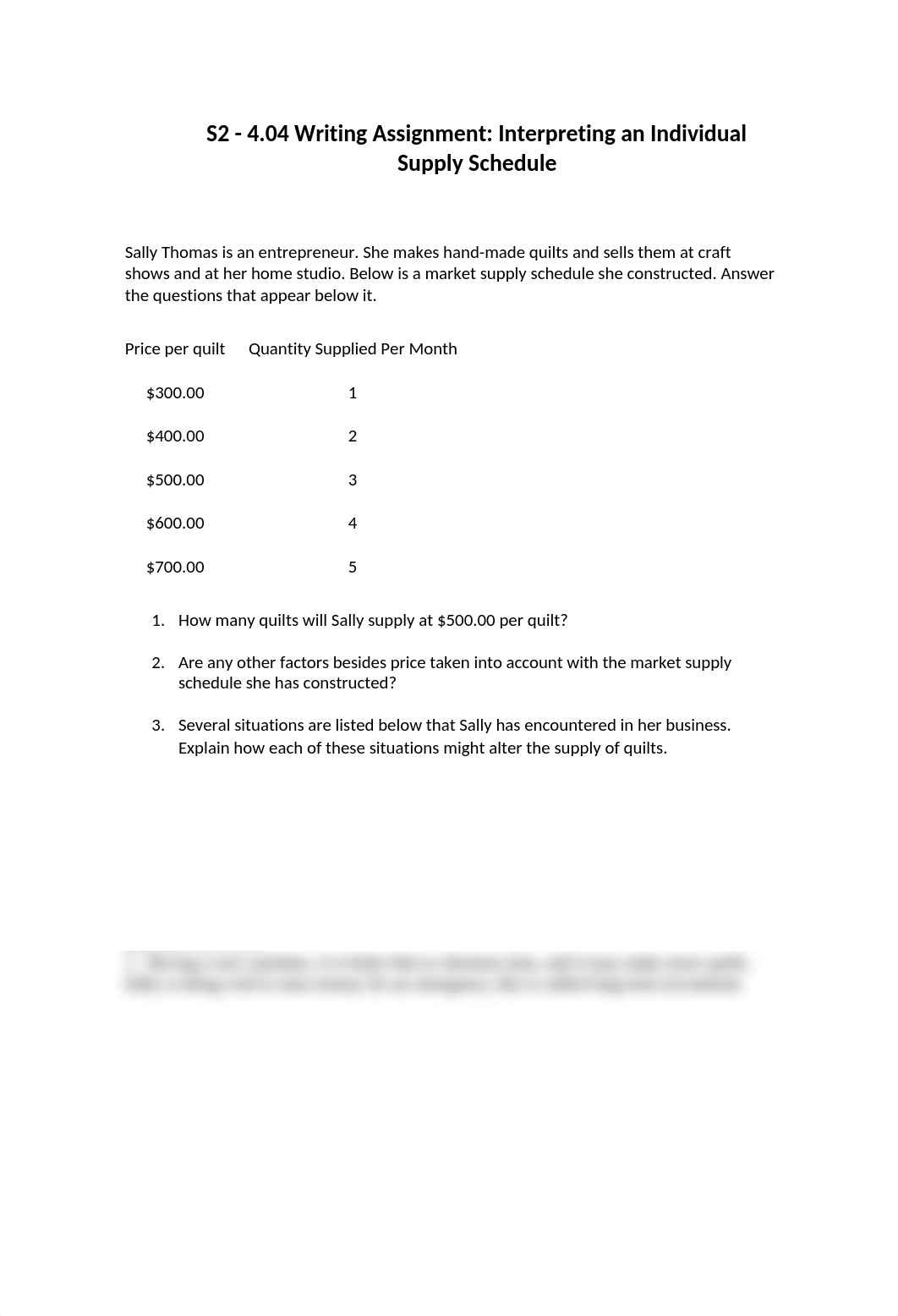 Writing Assignment Interpreting an Individual Supply Schedule_dotut9wchm2_page1