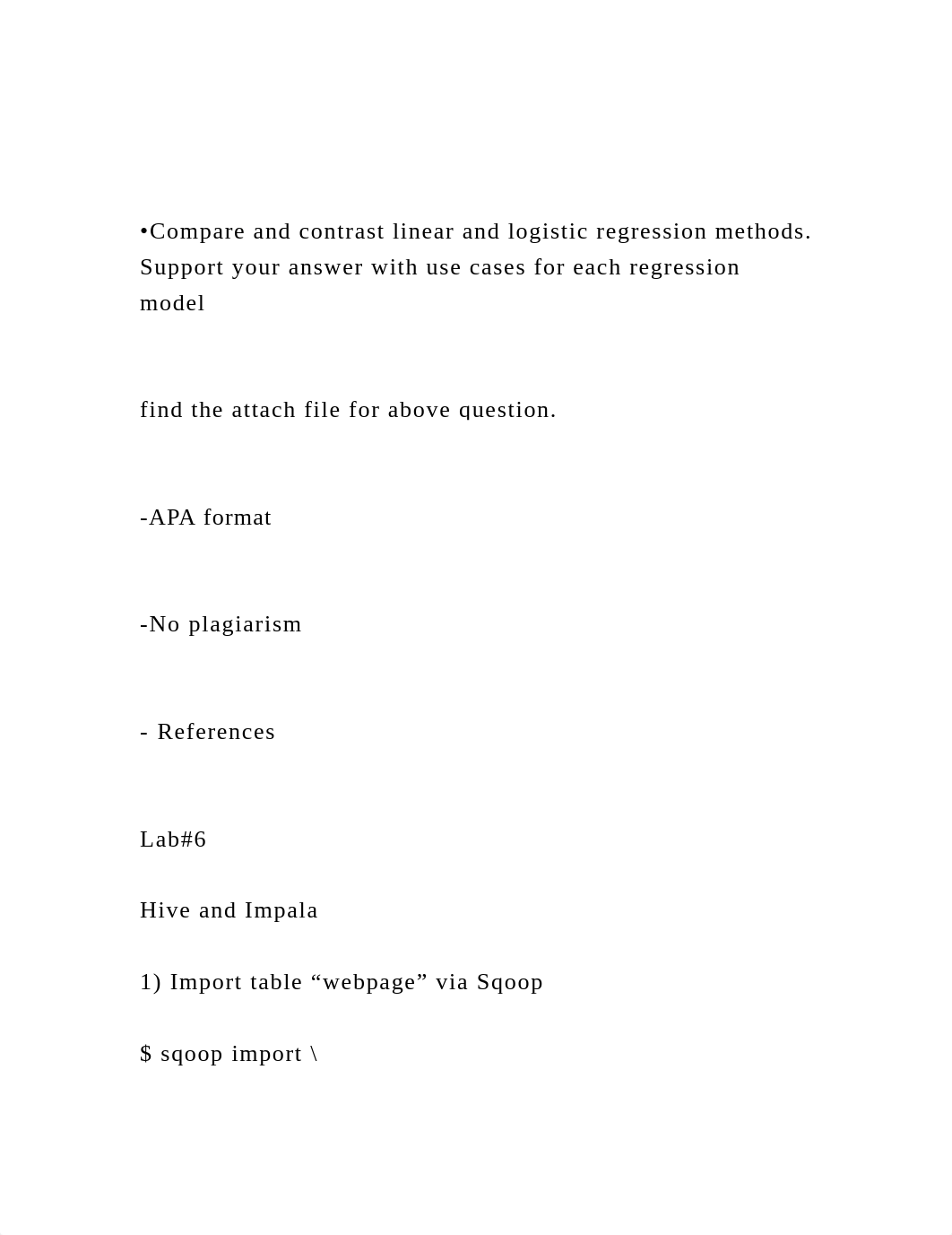 •Compare and contrast linear and logistic regression methods. Su.docx_dou7tf79lzh_page2