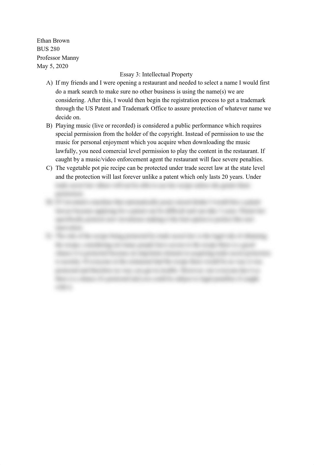 Essay 3 Intellectual Property - Ethan Brown.pdf_doui0qvj5cy_page1