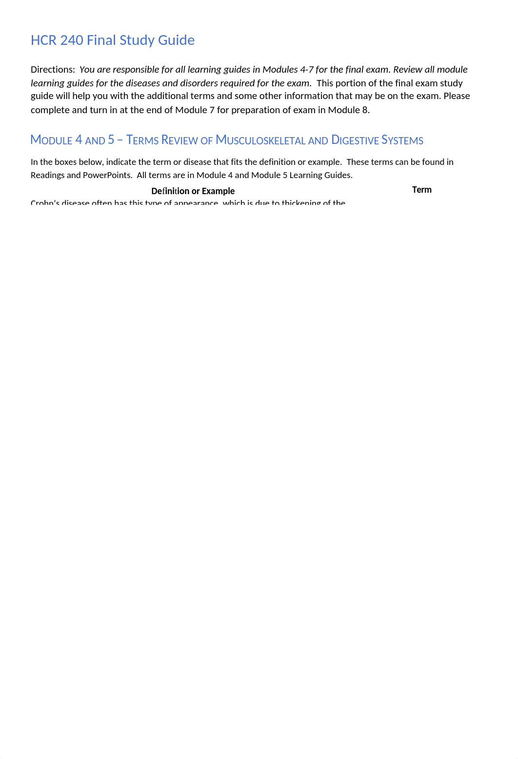 HCR 240 Module 7 Final Exam Study Guide (1).docx_doul8jgarar_page1