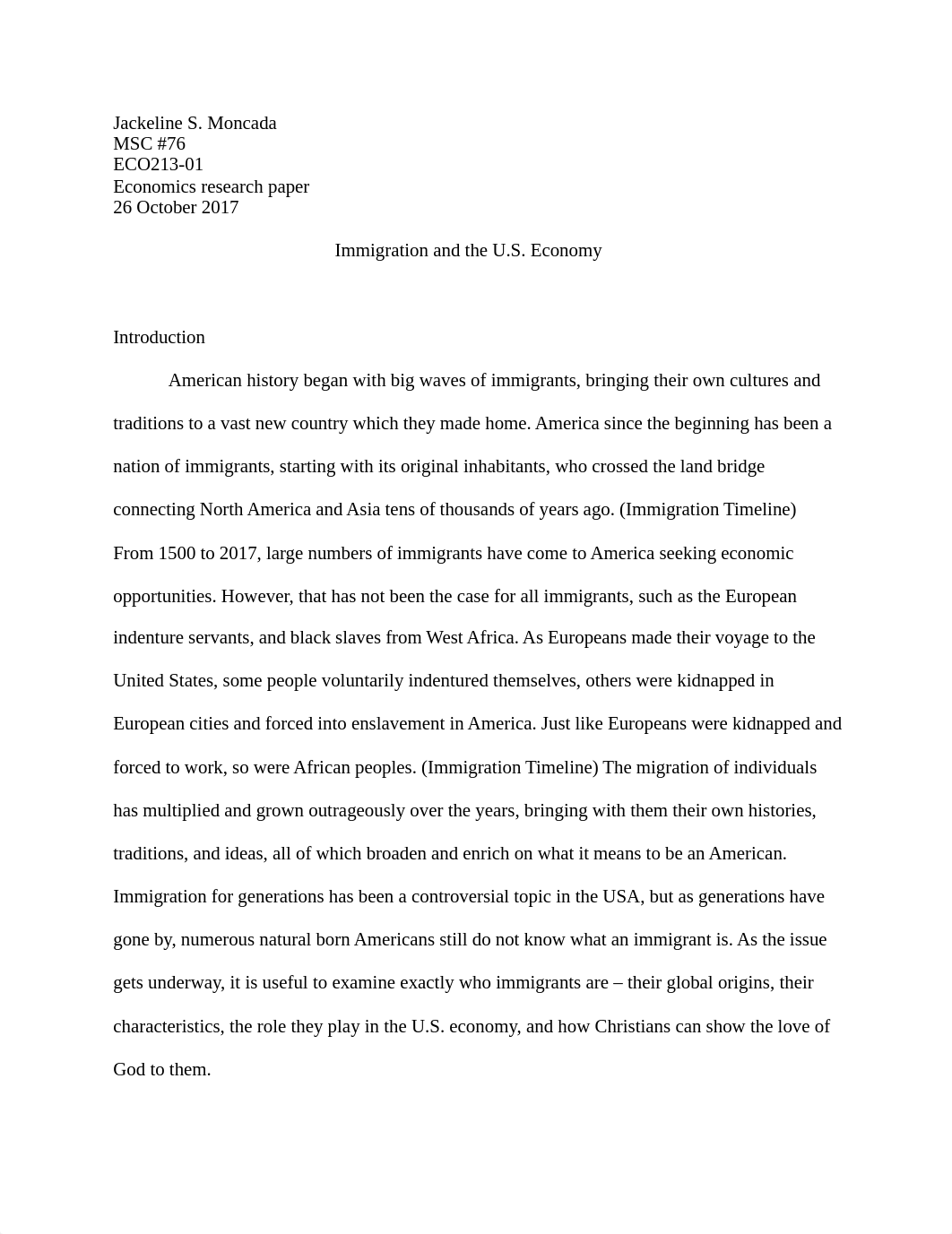 Immigration and the Us economy research paper.docx_doutxf3ly62_page1