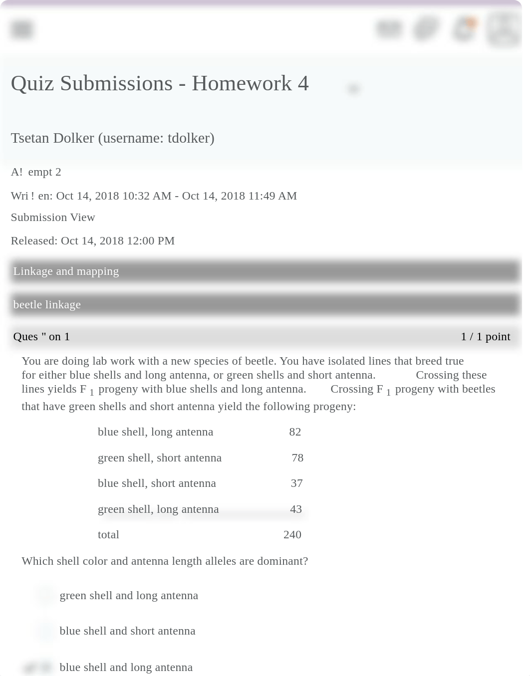 Homework 4 - BIOL3444 D01 Genetics with Lab (2018Fall) - St. Catherine University.pdf_douxplx3x1a_page1