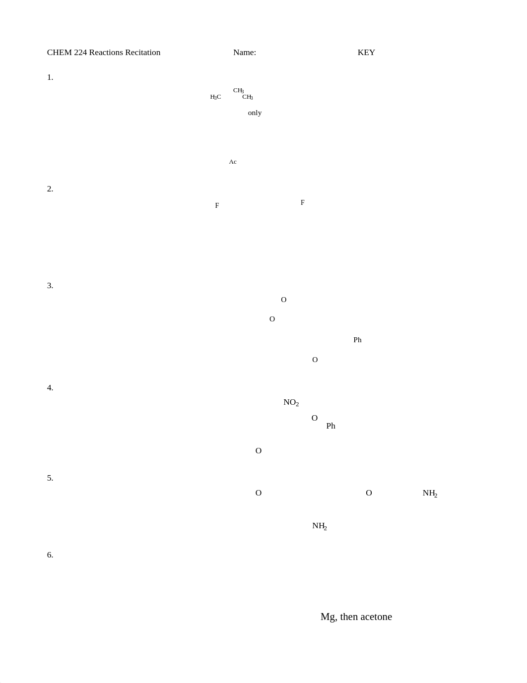 CHEM 224 Rec 11 Reactions S21  KEY.pdf_dovsgag42bn_page1