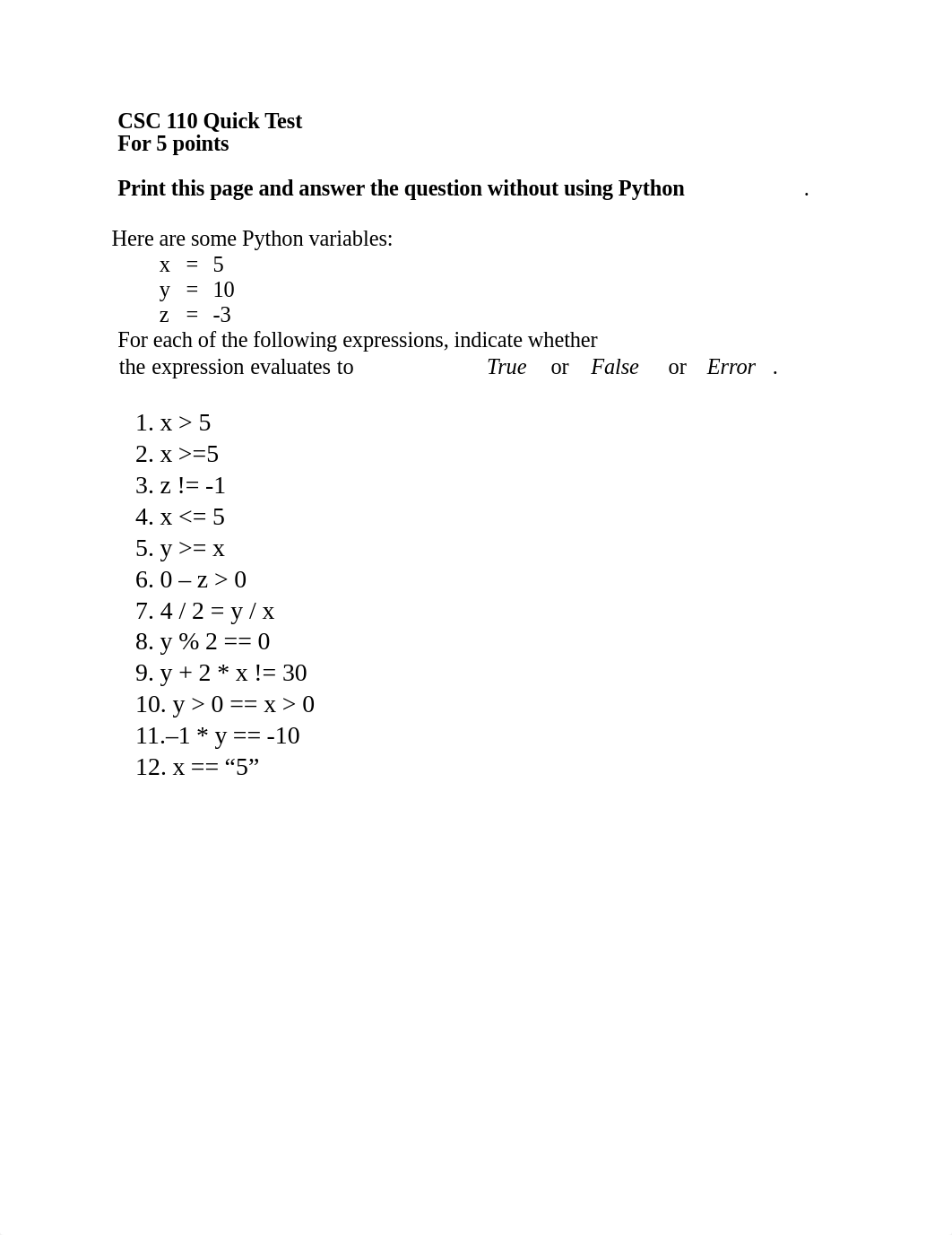 CSC 110 Quick Test on Conditionals_dowb7omib9p_page1