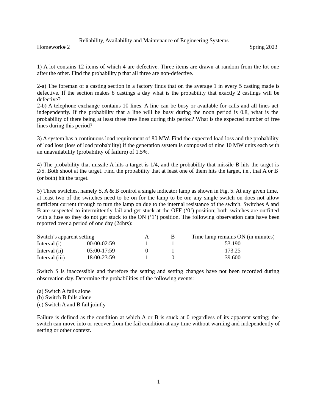 Reliability_HW2 Spr23.pdf_dowca0k4x06_page1