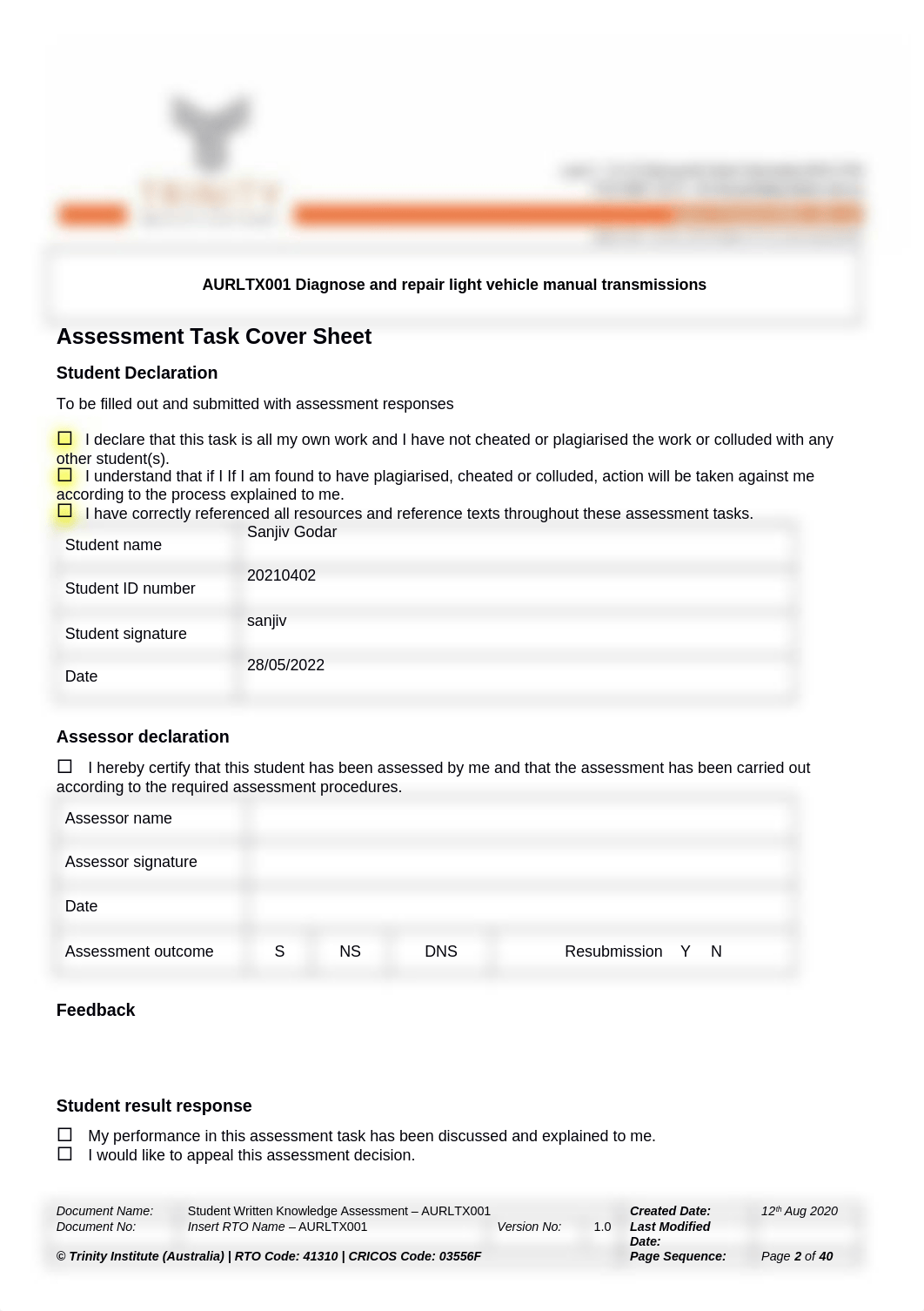 AURLTX001_Assessment 1_Written Knowledge Question_V2 (1).docx_dox1spkt5y2_page2