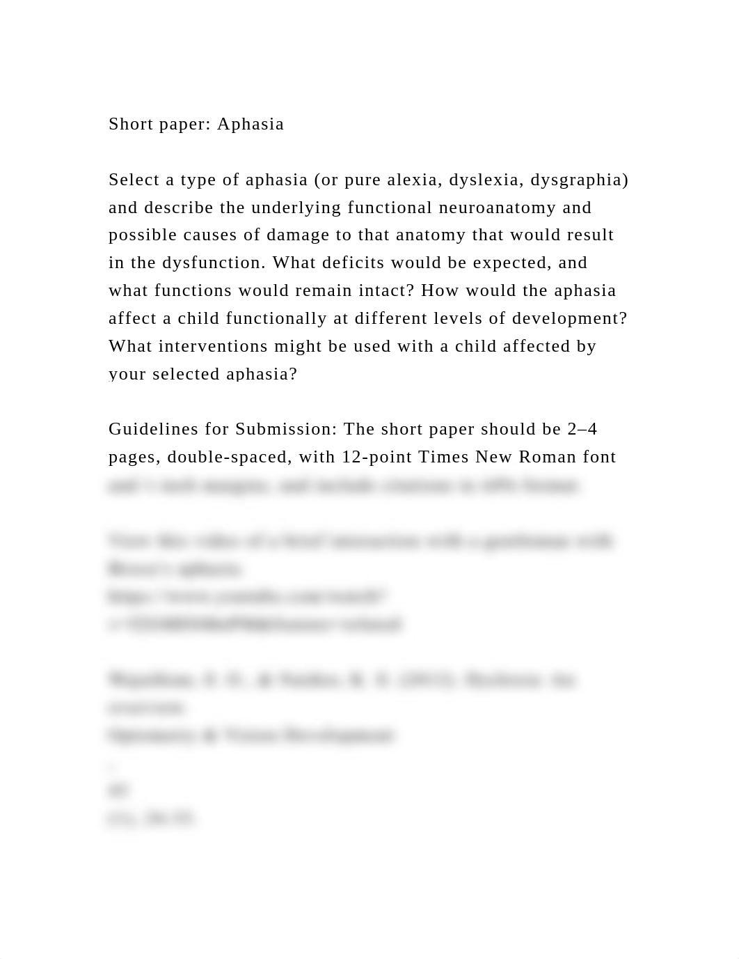 Short paper AphasiaSelect a type of aphasia (or pure alexia, dy.docx_dox4i1c70we_page2