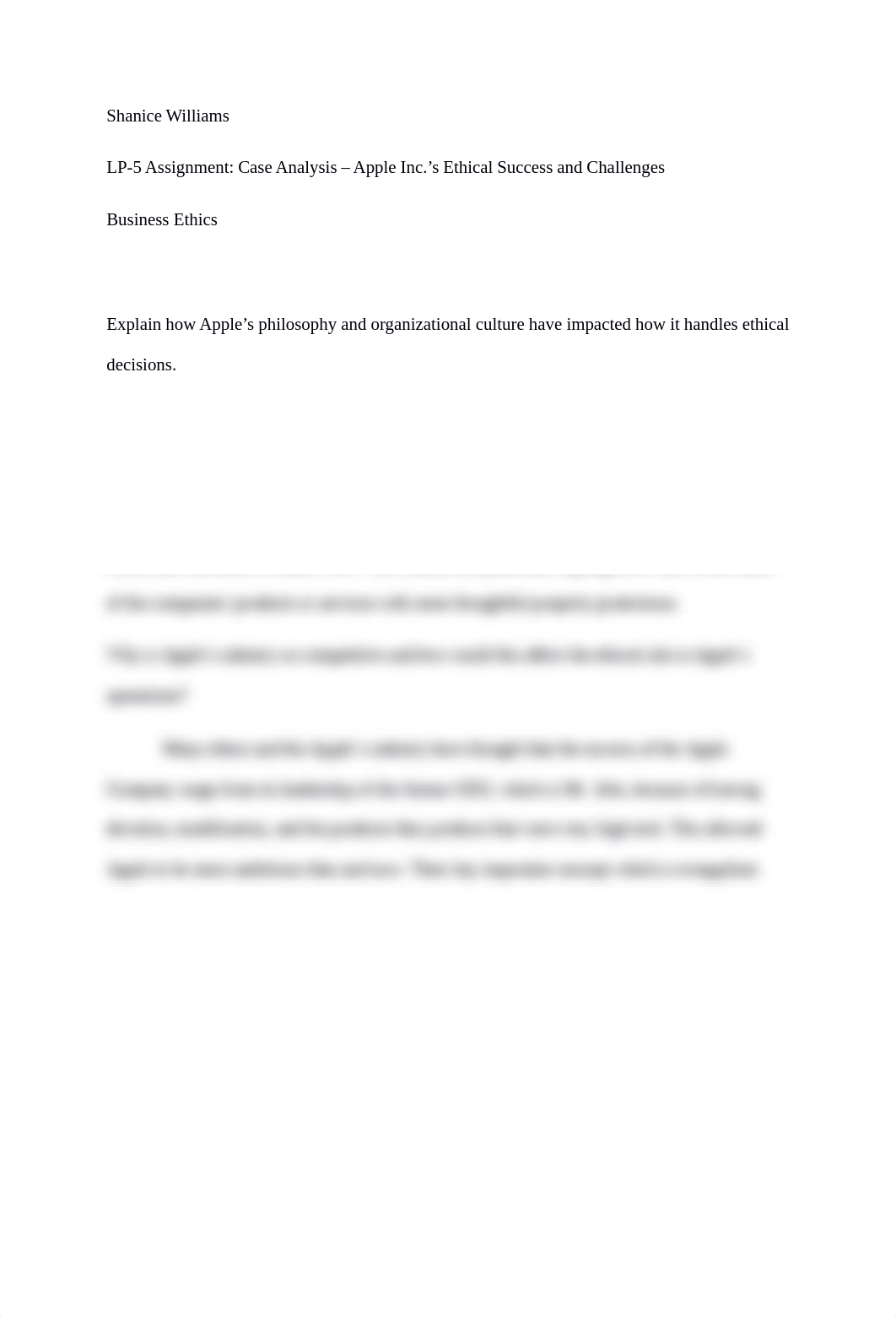 LP 5  Assignment Case Analysis - Apple Inc.'s Ethical Success and Challenges.docx_doy5zbq9oqb_page1