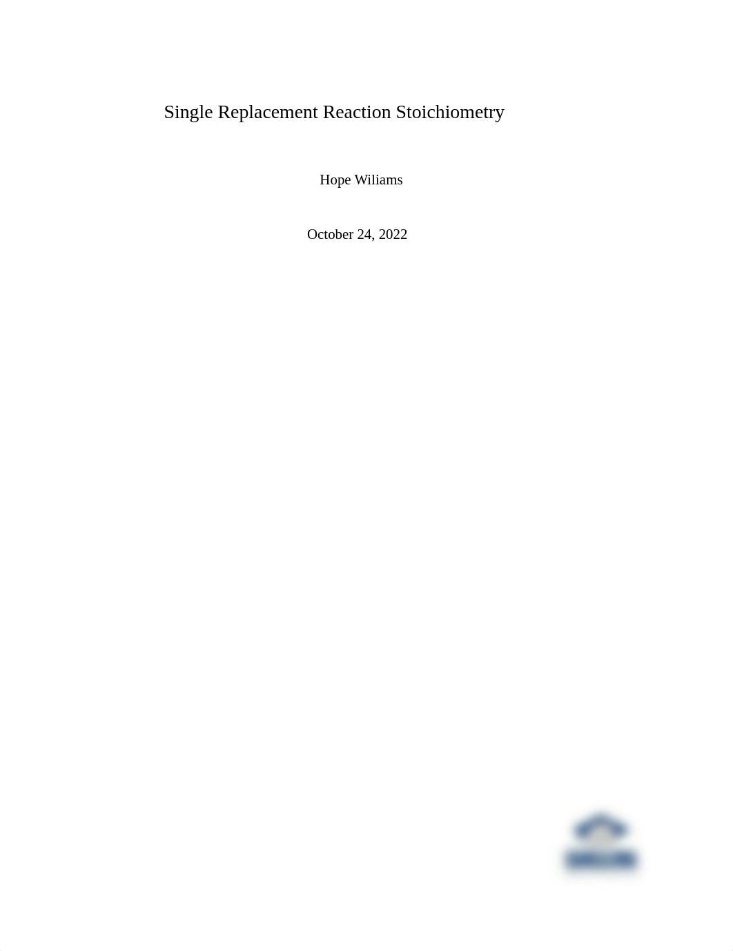 580338 Single Replacement Reaction Stoichiometry Q.pdf_doyd09uy5oh_page1