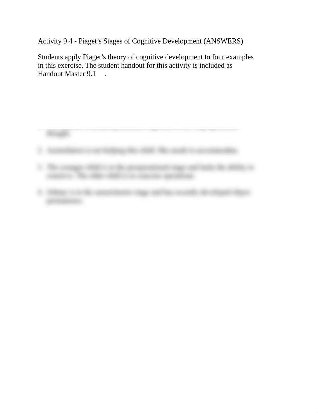 Activity 9.4 - Piaget's Stages of Cognitive Development (ANSWERS).docx_doyfy4i30si_page1